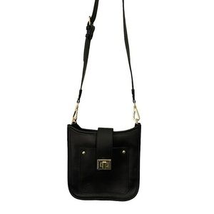 Steve Madden Black Turn-Lock Crossbody Bag